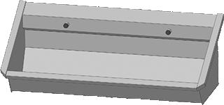 RVS 304 Wastrog met 2 kranen | 120x43x49 cm HorecaTraders, Zakelijke goederen, Verzenden, Nieuw in verpakking