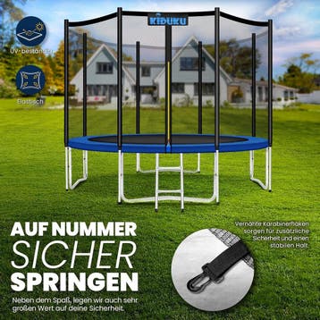 Veiligheidsnet Trampoline - 427 cm - Trampoline net - 12 Sta, Verzenden, Zo goed als nieuw