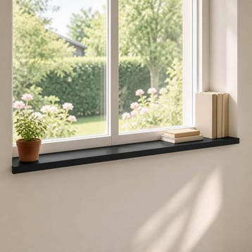 vidaXL Raamkozijnen 2 st Zwart 110 x 15 x 2 cm Massief, Verzenden, Nieuw