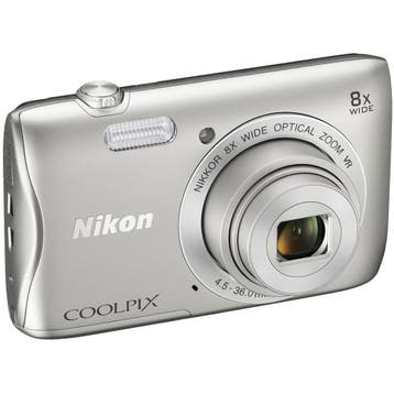 Nikon Coolpix S3700 Digitale Compact Camera - Zilver (In doo, Verzenden, Zo goed als nieuw