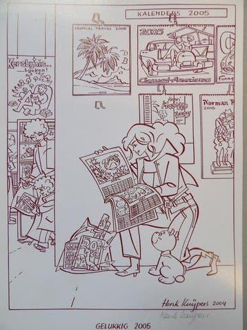 Franka - Een gelukkig 2005 - ansichtkaart - gesigneerd, Nieuw