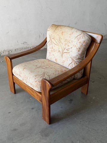 Fauteuil - Walnoot - Lounge fauteuil