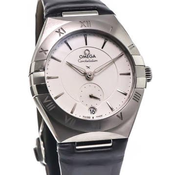 OMEGA - 34 mm, stainless on leather strap - Constellation, Nieuw