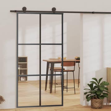 vidaXL Schuifdeur met beslag 102x205 cm aluminium en, Verzenden, Nieuw