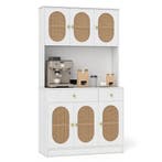 LIVSK Keukenkast 180 cm Hoog - Vlechtwerkdeuren - Verstelbar, Verzenden, Nieuw