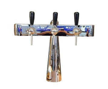 Occasion - Tapzuil 3 kraans totem chrome met verlichting, Verzenden