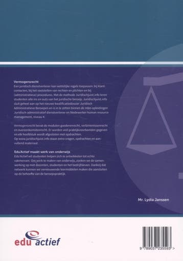 Vermogensrecht / MBO Recht 9789037235593 Lydia Janssen, Verzenden, Gelezen, Lydia Janssen