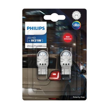 Philips LED Retrofit W21W Rood 12V 2 Stuks, Ophalen of Verzenden, Nieuw