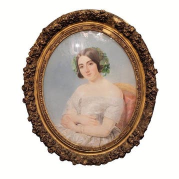 Edmond Jewrin (XIX) - Retrato joven noble