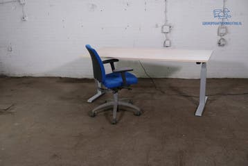 Actiforce zit sta bureau elektrisch 180x80 lichteiken, Zit-sta bureau, Gebruikt, Verzenden, Overige merken