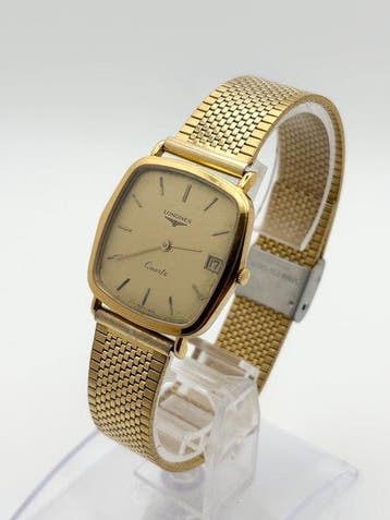 Longines - Longines Quartz Date Vintage Gold-Tone - Zonder