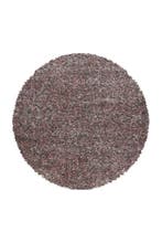 Rond Hoogpolig Vloerkleed | Shaggy | Enjoy | Rosé | 80x80 cm, Verzenden, Nieuw