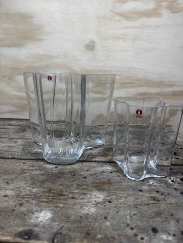 Iittala - Alvar Aalto - Vaas (2) - Savoy - Glas, Antiek en Kunst