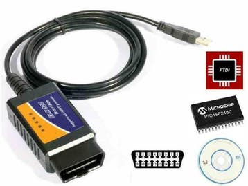 ELM327 OBD2 scanner, USB, met FTDI CHIP  NU TIJDELIJK GRATIS, Ophalen of Verzenden, Nieuw