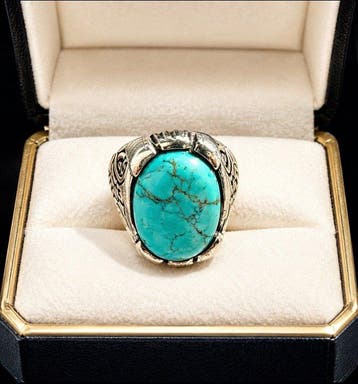 990 sterling zilveren ring, - Barnsteen (Zonder