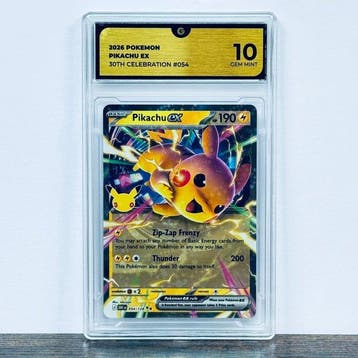 Pokémon Graded card - Pikachu ex 054- 30th Anniversary –, Nieuw
