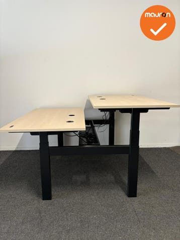 Vepa Presto Duo zit-sta bureau - 140x80 - inclusief kabeldoo, Werkplek, Ophalen of Verzenden, Gebruikt, Bureau