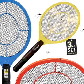 Elektrische Vliegenmepper Set van 3 Gekleurde (Voor in Huis), Verzenden, Nieuw