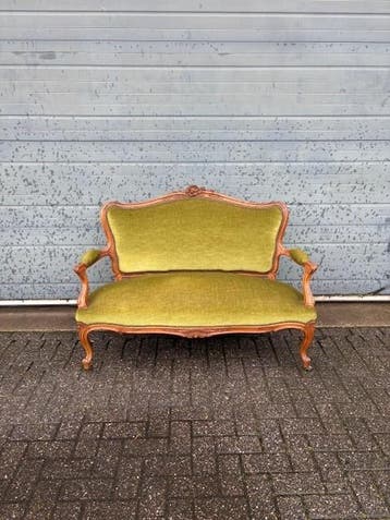 Gebruikte Barok Bank - B248 Vintage/Café, Huis en Inrichting, Banken | Bankstellen, Ophalen, Nieuw