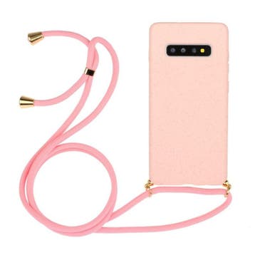 Galaxy S10 Plus Crossbody TPU Hoesje met Koord Roze, Ophalen of Verzenden, Nieuw