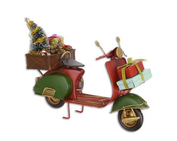 BLIKKEN MODEL VAN EEN SCOOTER IN KERSTSTIJL (Interieur), Verzenden, Nieuw