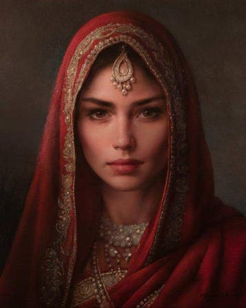 Piotr Topolski (XX-XXI) - Girl in red