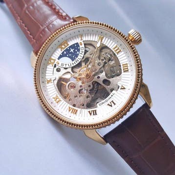 Stührling Original - Automatic - Gold - Skeleton - Stars -, Nieuw