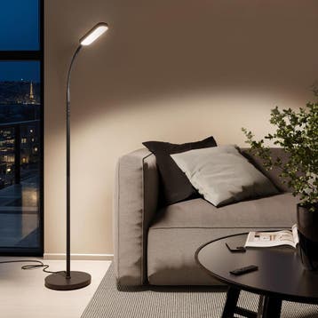 Vloerlamp Prisma LED, 5 lichtmodi, 12 W, dimbaar - zwart, Verzenden, Nieuw