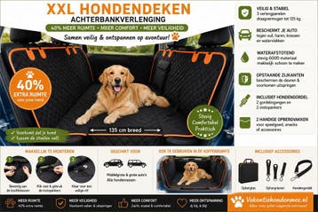 XXL Hondendeken Auto – 40% extra ruimte, Ophalen of Verzenden, Nieuw