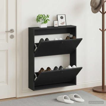 vidaXL Wandgemonteerde Schoenkast EDE 71 x 17 x 86 cm, Verzenden, Nieuw