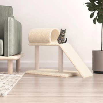 vidaXL Kattenmeubel met tunnel en ladder 55,5 cm, Verzenden, Nieuw