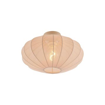 Japandi plafondlamp beige met stoffen kap - Bida, Verzenden, Nieuw
