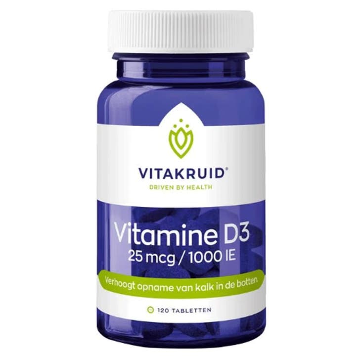 Vitakruid  D3 25 mcg / 1000 IE  120 Tabletten, Sieraden, Tassen en Uiterlijk, Uiterlijk | Haarverzorging, Nieuw, Verzenden