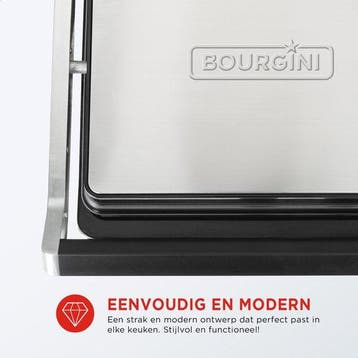2dekans | Bourgini Contact Grill PURE – PFAS-vrije 2-in-1, Ophalen of Verzenden, Zo goed als nieuw