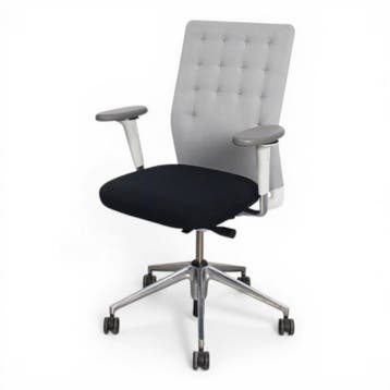 Vitra ID Trim bureaustoel met lendensteun, zwart-grijs-ch..., Ophalen of Verzenden, Ergonomisch, Gebruikt