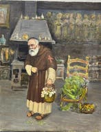 Italiaanse school (XX) - Frate in cucina