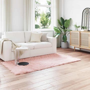 vidaXL Tapijt van imitatie TAFALLA Roze 100 x 200 cm, Verzenden, Nieuw, Roze