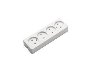 MK 4-Weg Desktop Voedingsstrip Zonder Aarde 16A Wit, Verzenden, Nieuw, Overige typen