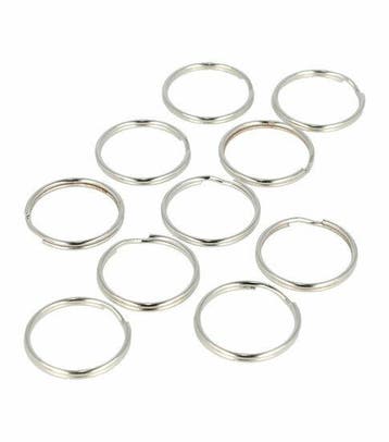 DIY Sleutelringen 3 cm – metalen sleutelhangers – zilver –, Hobby en Vrije tijd, Nieuw