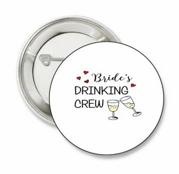 Button of (kleding)magneet Brides Drinking Crew, Verzenden, Nieuw, Versiering, Geboorte of Huwelijk