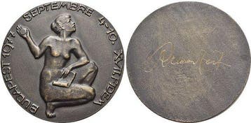 Bronze-gussmedaille 1977 Kunstmedaille Fidem, Postzegels en Munten, Verzenden