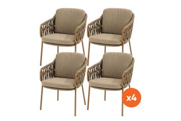 Set van 4 - 4 Seasons Outdoor Biarritz dining tuinstoel -, Verzenden, Nieuw, Overige materialen