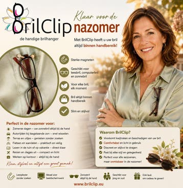 BrilClip - nooit meer zoeken naar je bril. Voor de nazomer !, Overige merken, Overige kleuren, Nieuw, Ophalen of Verzenden