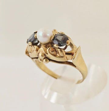 Zonder minimumprijs - Ring - 8 karaat Geel goud -, Sieraden, Tassen en Uiterlijk, Ringen, Nieuw