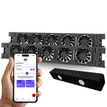 Heatfan 5 - Duo Set zwart - inclusief WiFi smartcontroller +, Doe-het-zelf en Verbouw, Verwarming en Radiatoren, Verzenden, Nieuw