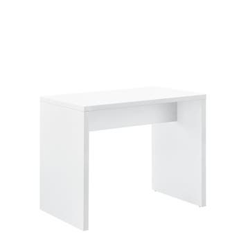 Kaptafel met krukje en spiegel 141x75x39,7 cm wit, Verzenden, Nieuw