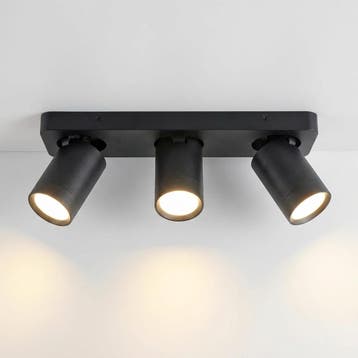 Opbouwspot Zwart 3x GU10 Rechthoek – Kantelbare Plafondspot, Huis en Inrichting, Ophalen of Verzenden, Nieuw, Plafondspot of Wandspot