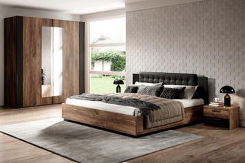 Houten Bed Siena - Bruin - Bedrame 160 x 200, Verzenden, Nieuw