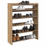 vidaXL Schoenenrek 80x25x100 cm bewerkt hout artisanaal, Verzenden, Nieuw