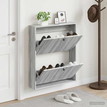 vidaXL Wandgemonteerde Schoenkast BREDA 71 x 17 x 86 cm, Verzenden, Nieuw
